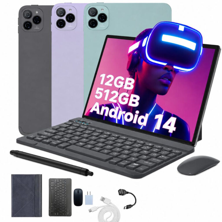 2026 Tablet GS Pad 10 PRO mouse teclado 12GB RAM 512GB ROM Android13 com case 10,1 polegadas — achadinho de celulares e acessórios que vale a pena