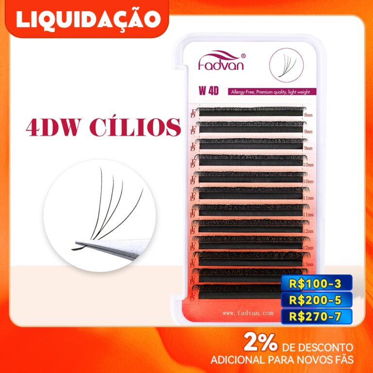 Achadinho da hora: Cílios Fadvan W 4D Extensão De Cílios Alongamento W Novidade Volume Híbrido Maquiagem