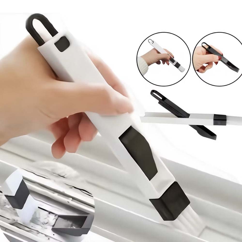 Achadinho da hora: Escova de Limpeza 2 Em 1 Multiuso - Ideal para limpar fendas do teclado, janelas e cantos de