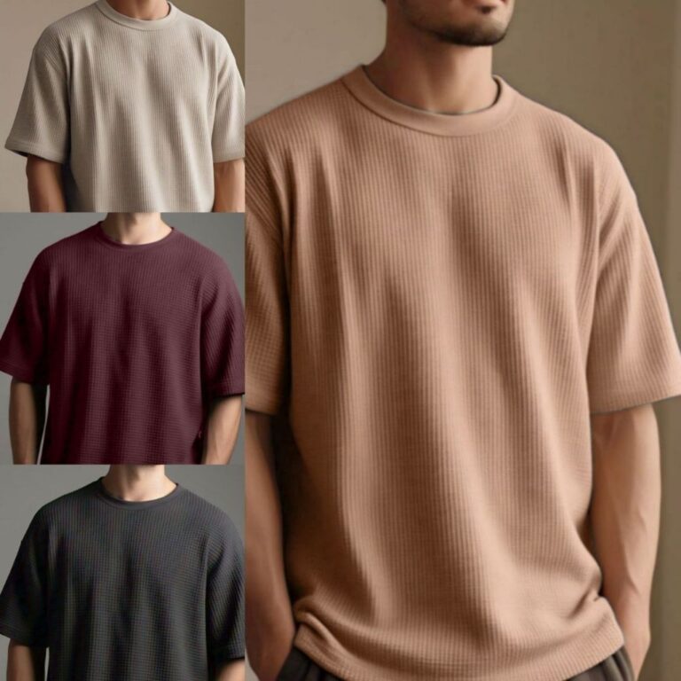 Achadinho da hora: Kit 4 Camiseta Oversized Masculino Tecido Texturizado