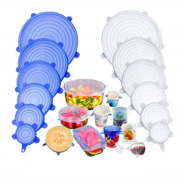 Achadinho do dia: Kit 6 Tampas Panela Silicone Universal Reutilizável Elástica