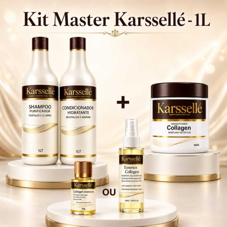 Achadinho do dia: Kit Shampoo 1LT + Condicionador 1LT + Máscara 500g + Oleo 7ml OU 60ml - Karssellé