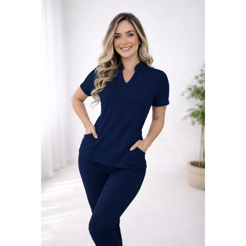 Achadinho do dia: Pijama Cirúrgico Hospitalar Feminino de Malha | Scrub Com Elastano | Conjunto | Uniforme