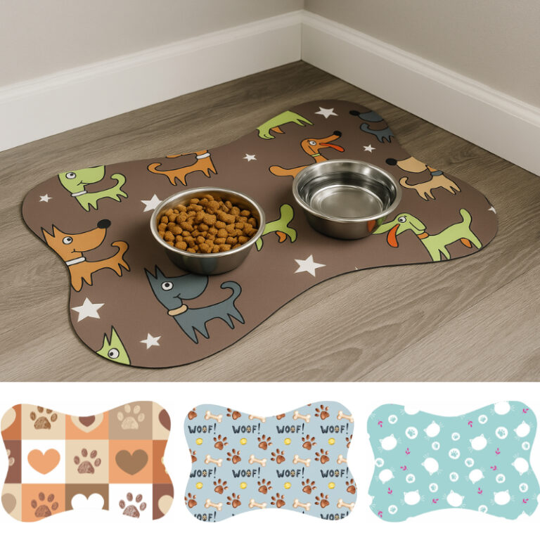 Achadinho do dia: Tapete para Comedouro Pet Antiderrapante - Ossinho - 29cm x 43cm