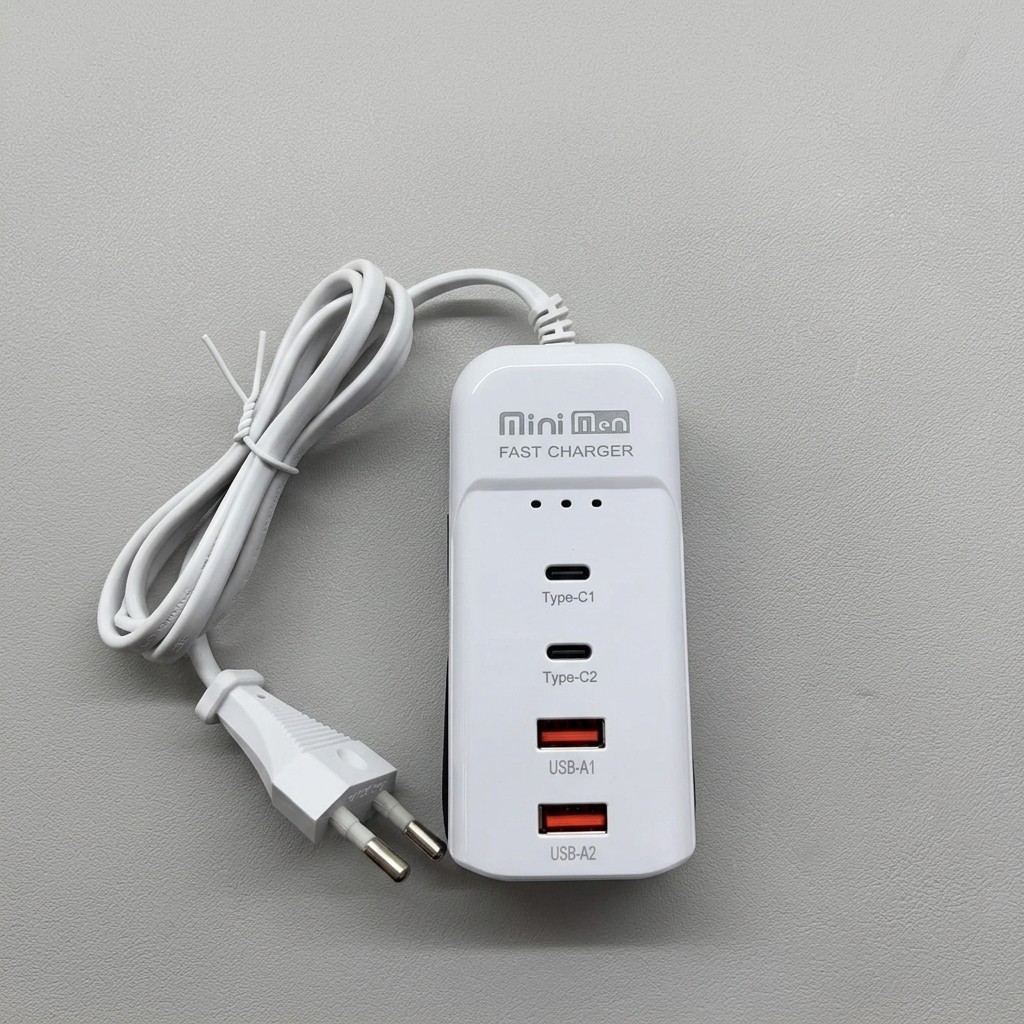 Achei na Shopee: Carregador Turbo Rápido 66W de Mesa Tomada Inteligente Fonte Tipo C USB Alta Velocidade