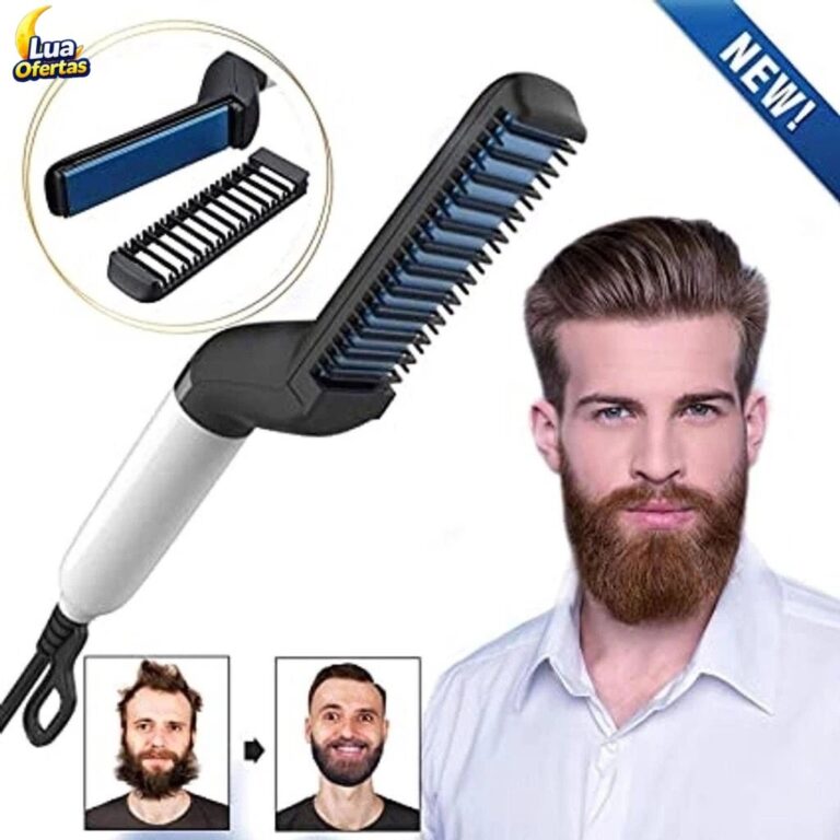 Achei na Shopee: Chapinha prancha Modelador E Alisador De Cabelo E Barba Masculino