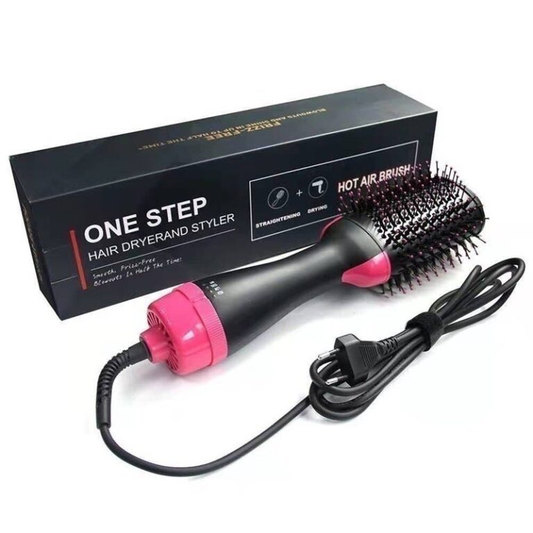 Achei na Shopee: Escova Secadora Alisador Elétrica Quente Cabelo Com 3 Em1 Hair Styler YIHAN APENAS 110