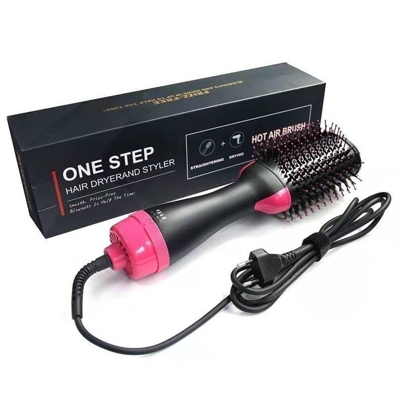 Achei na Shopee: Escova Secadora Alisador Elétrica Quente Cabelo Com 3 Em1 Hair Styler YIHAN APENAS 110