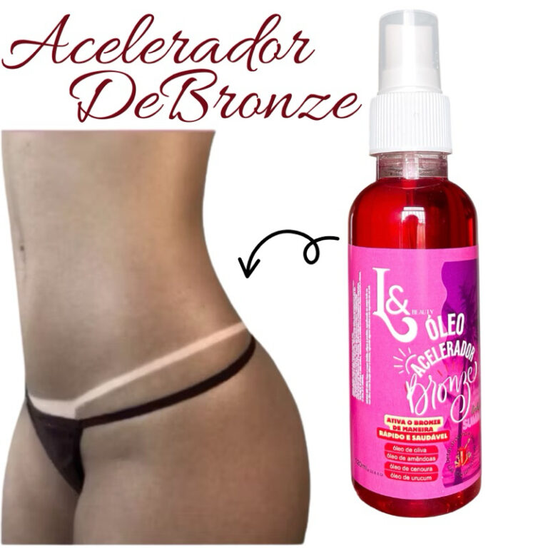 Achei na Shopee: Óleo Ativador Parafina de Bronze Urucum 120ml Marquinha De Fita Biquíni - L&Beauty