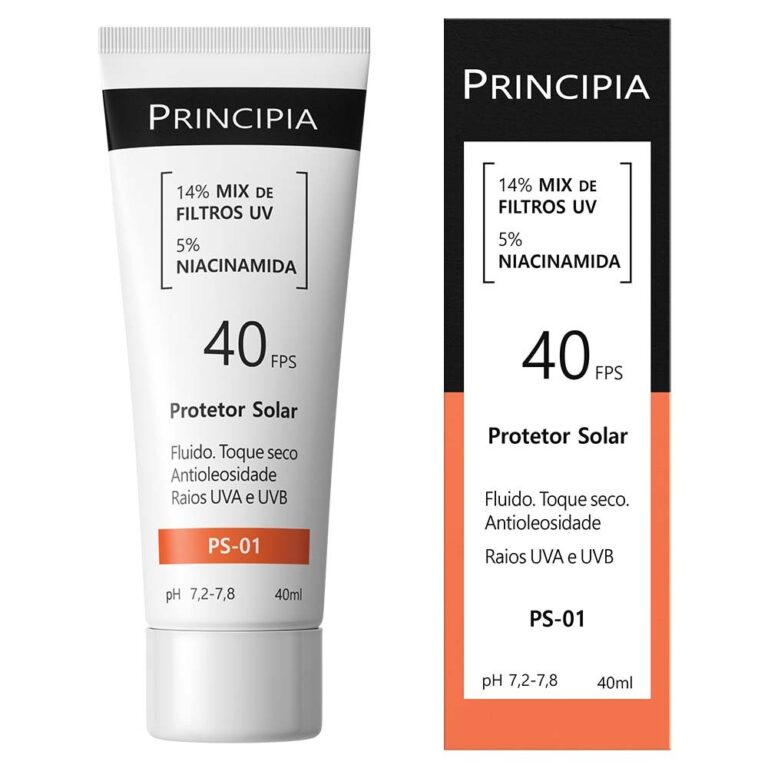 Achei na Shopee: Protetor Solar Facial PS-01 FPS 40 Principia - 40ml
