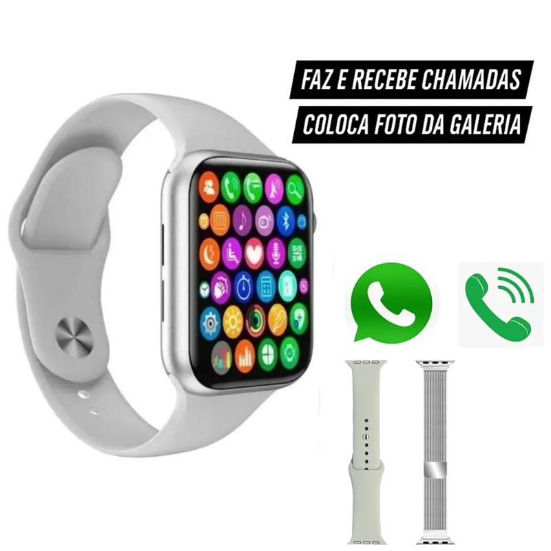 Achei na Shopee: Relogio Smartwatch Feminino Masculino Series 10 Para Android ios Faz Recebe Chamada