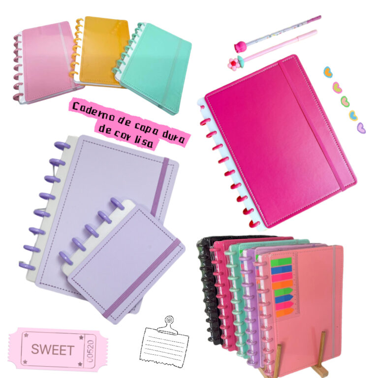 Caderno tipo Inteligente Personalizado A5/B5 Capa Dura 80 Folhas Pautadas Escolar Planner — achadinho de papelaria que vale a pena