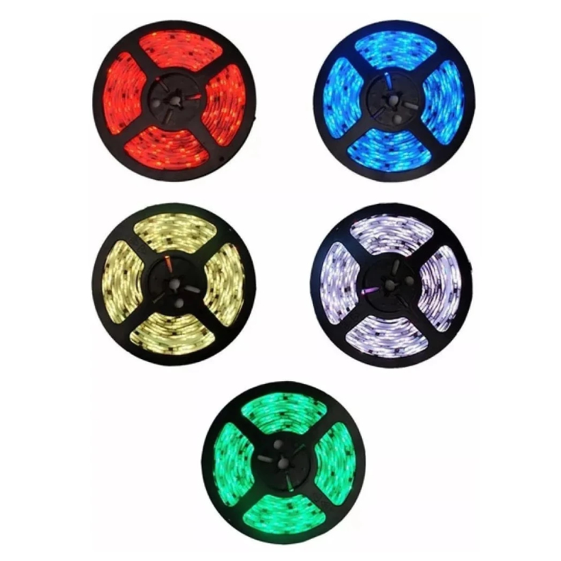 Olha esse achadinho de casa inteligente: Fita Led a Prova D'água 5050 5 Metros Rolo Siliconada Ip65 300 Leds Acompanha Fonte Bivolt