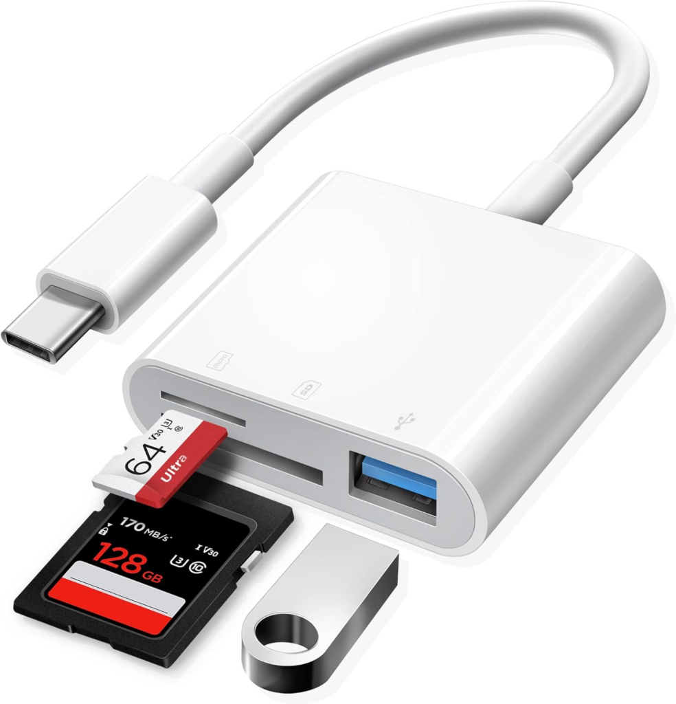 Olha esse achadinho de informática: Leitor De Cartão USB HUB Type C Para SD TF 3IN1