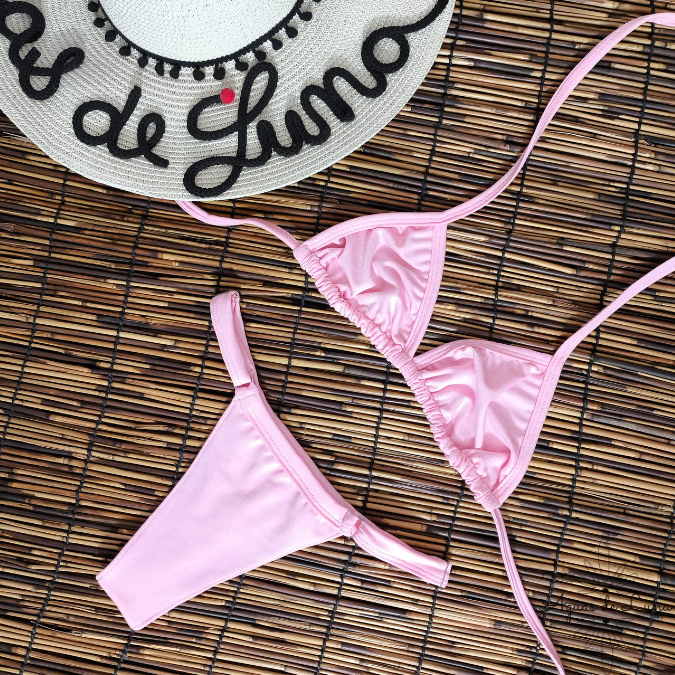 Olha esse achadinho de moda praia e pijamas: Biquini fita calcinha fio cortininha sem bojo biquíni fita de marquinha calcinha regulável