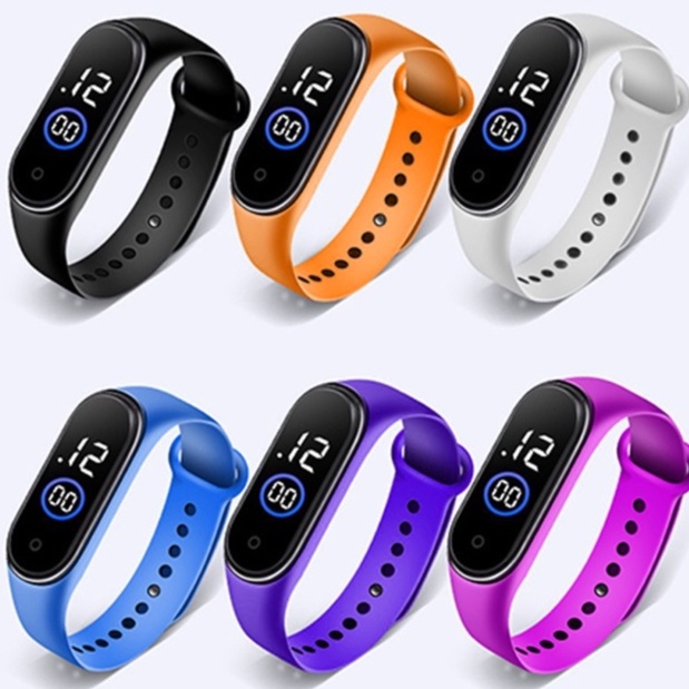Olha esse achadinho de relógios: Relógio feminino digital m4 led A prova água Esportivo masculino Unissex